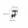 Avalanche 1xE27 Outdoor Wall Lamp Black D:22cmx30cm (80201214)
