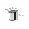 Mirror- LED 1,5W 3000K/6000K Solar Outdoor Light in Black Color 